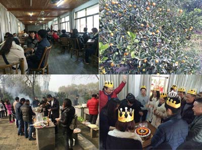 杭州日新人工环境企业组织员工来秀山美地举行烧烤&采摘&生日聚会